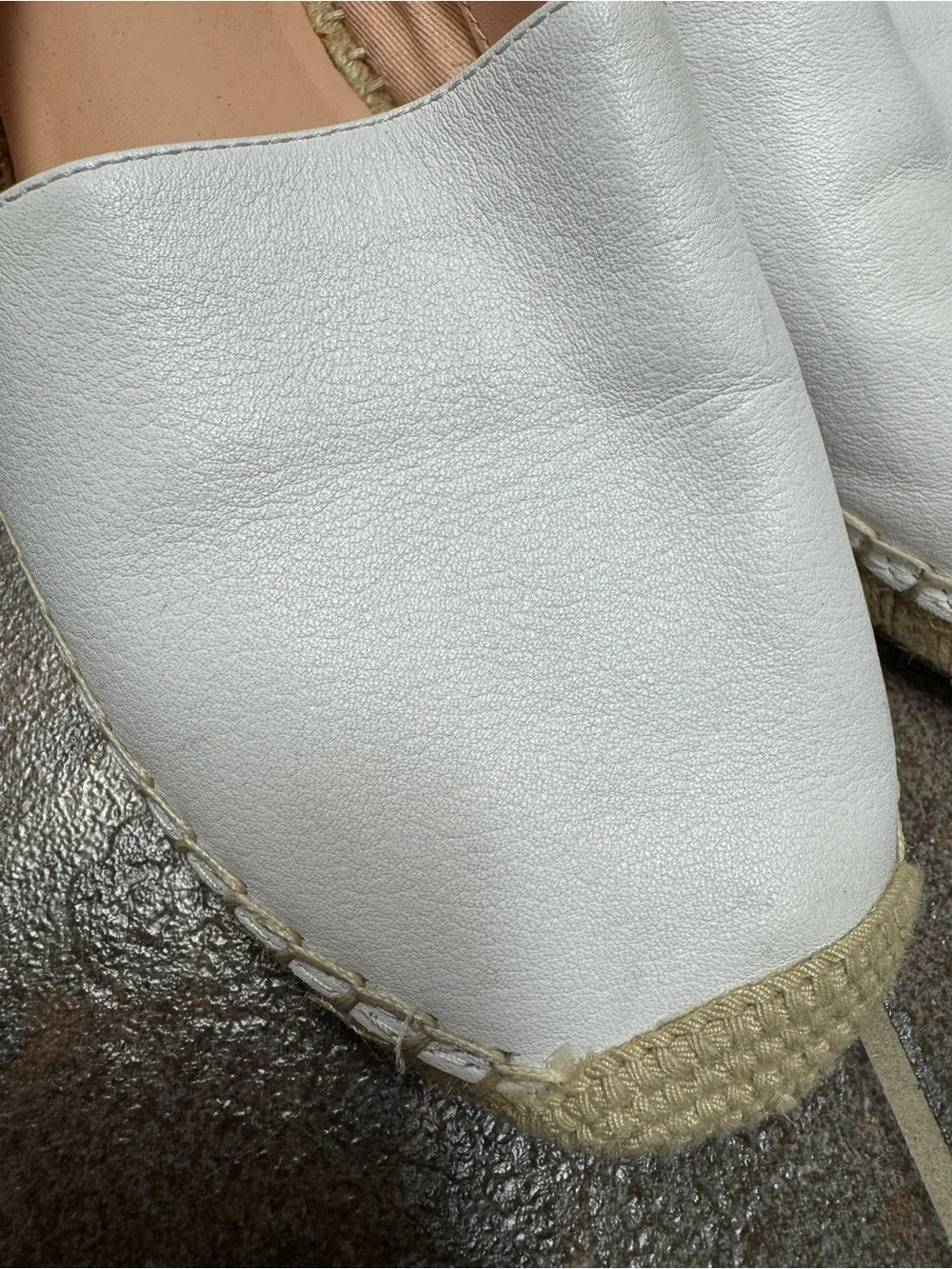 Kate Spade New York Womens Tie Back Grayson Slip On Espadrille Shoes White 7.5